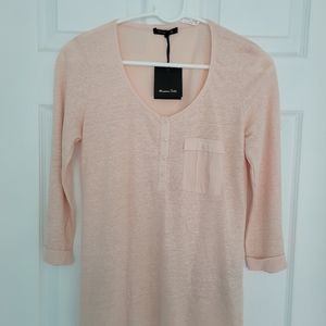 Massimo Dutti women top x-small XS beige. Not used NWT